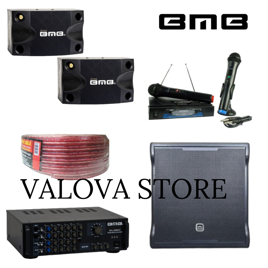 Paket karaoke 11 BMB cs252v + Ampli BMB DA2000 III BT + Wisdom sw12a  Original BMB