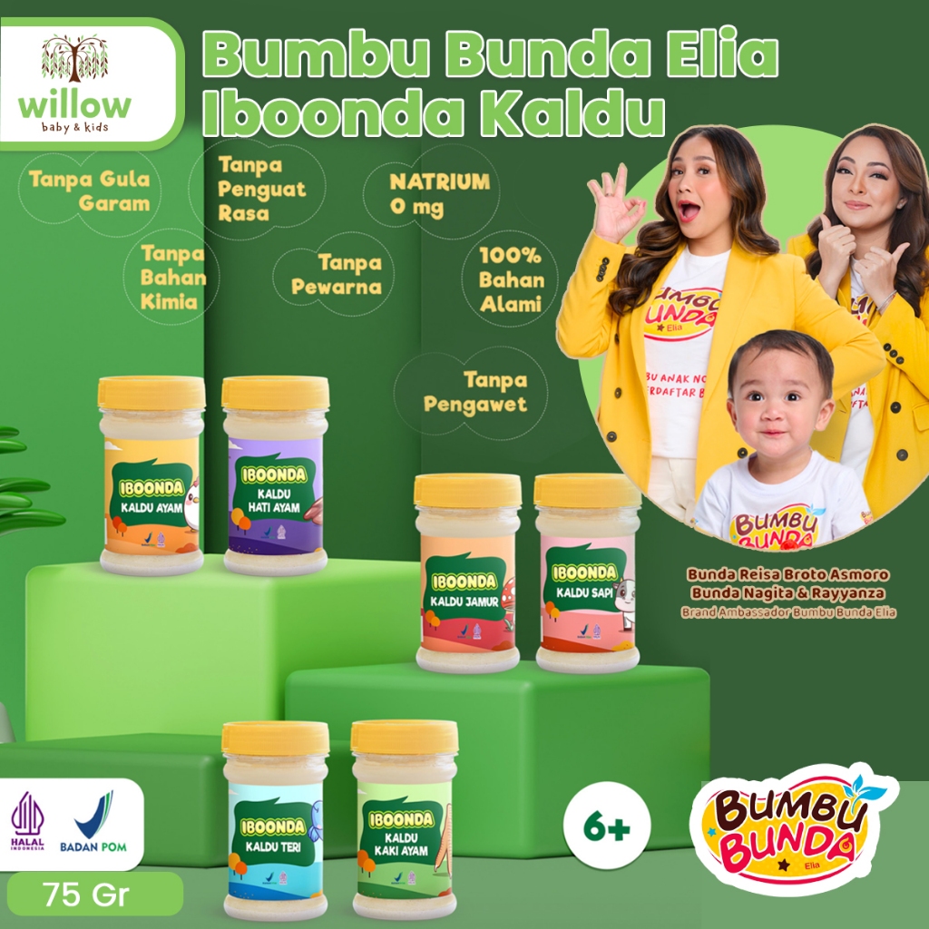 

Bahan Masakan Bayi - Bumbu Bunda Elia Iboonda Kaldu 75GR
