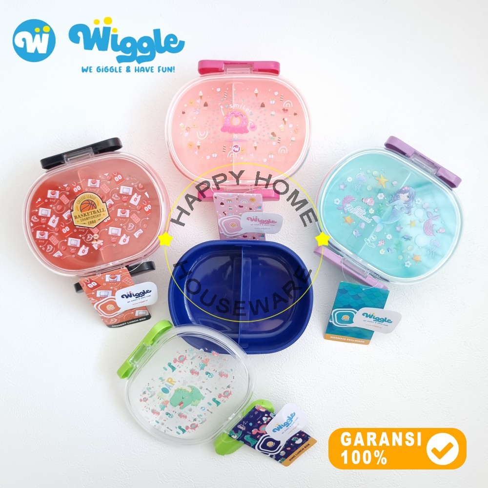 WIGGLE New Pink Dessert Lunch Box Sekat 600ml Kotak Makan Tempat Bekal Anak