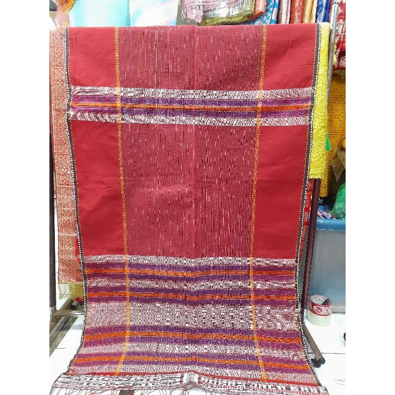 Ulos Ragi Hotang Merah/Ulos Hela/Ulos Punguan/Ulos Tulang bahan tebal dan bagus dua warna