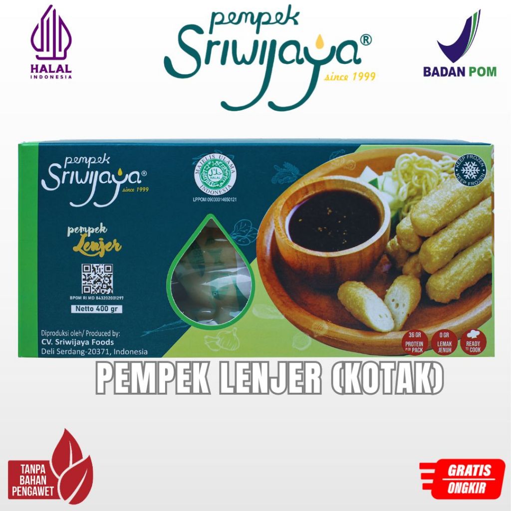 

Pempek Sriwijaya Lenjer Mini Kotak Vacum Chill Frozen Medan