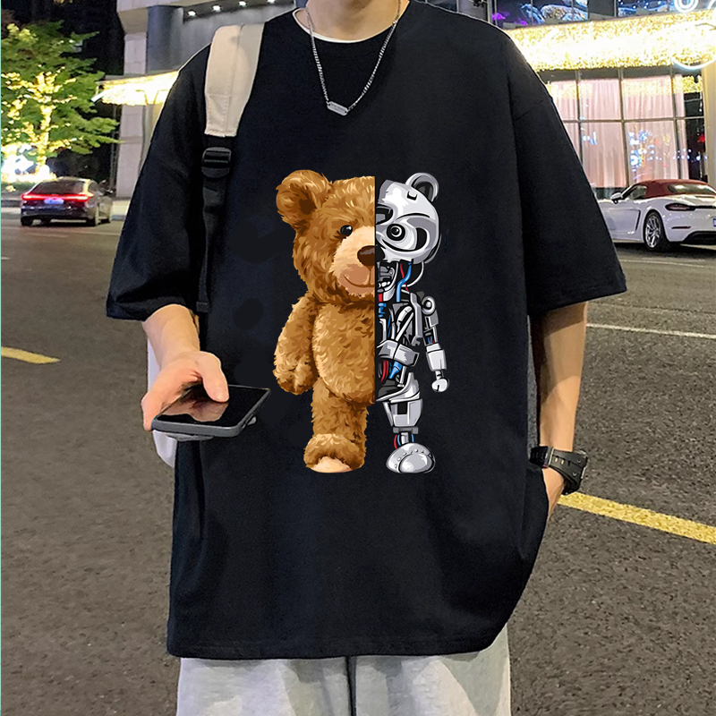 Kaos Distro Anime Magic TEDDY BEAR Combeb 24s/kaos Korean Import Pria dan Wanita unisex T-shirt , Pr