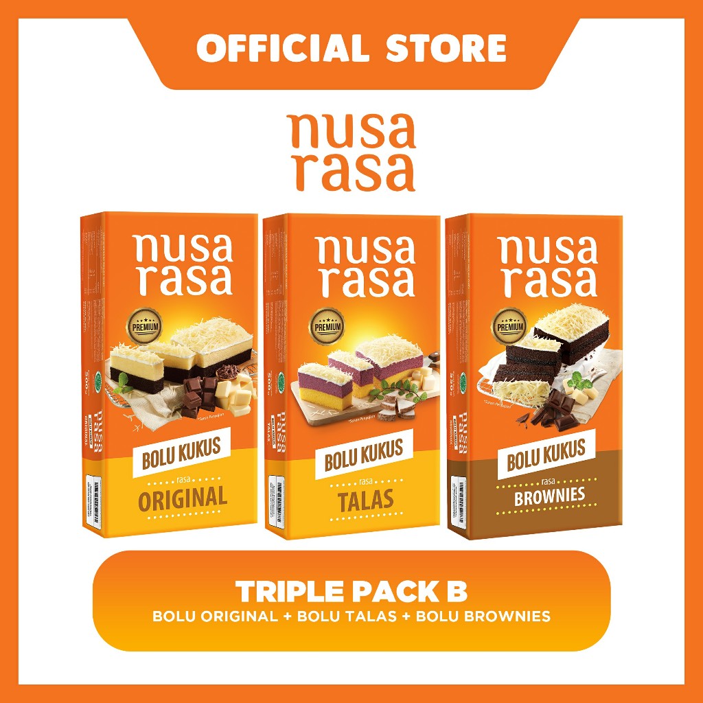 

Triple Pack B (Bolu Nusa Rasa - Original + Talas + Brownies