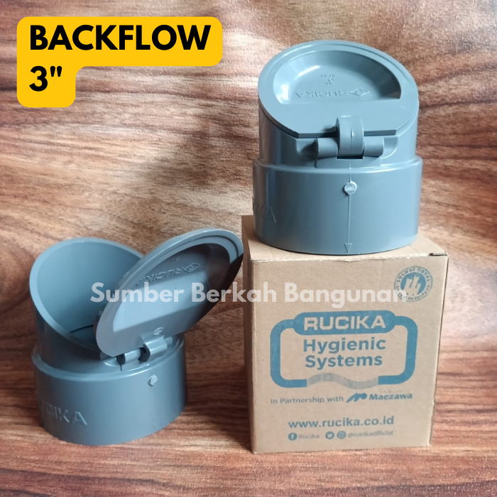 BACKFLOW VALVE 3" INCH PVC RUCIKA