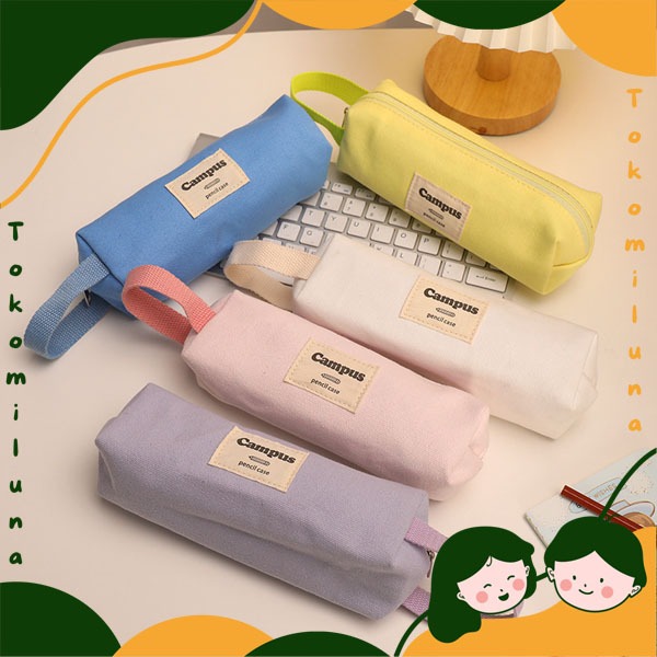 

Kotak pensil campus tempat pensil warna pastel polos minimalis simple estetik HB1707