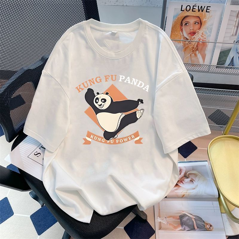 FLY BOY  T-shirt Oversize KONG FU Panda | Kaos Putih