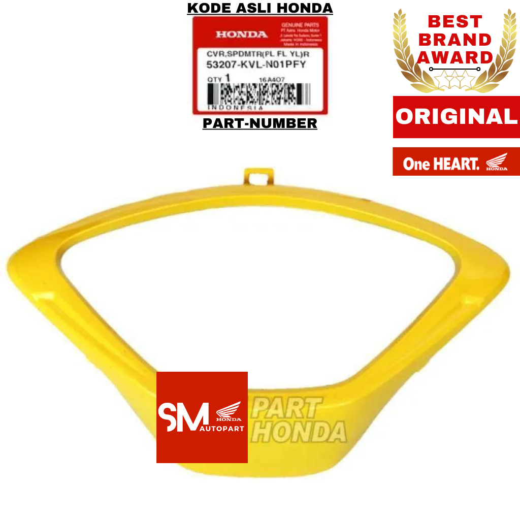 53207-KVL-N01PFY Cover List Spedo Meter Supra X 125 Batman Kuning