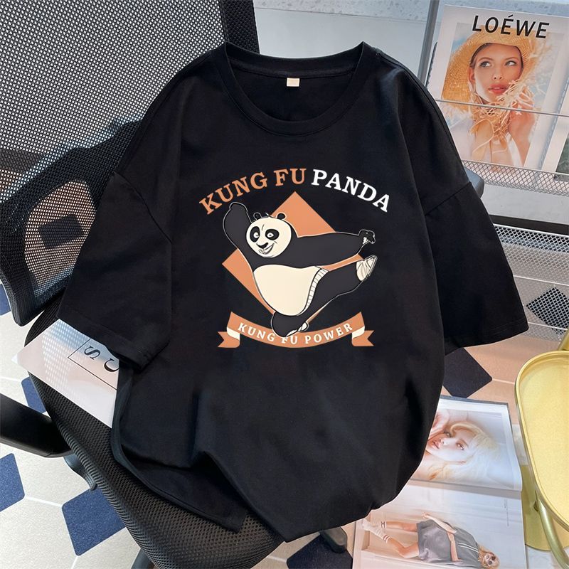 FLY BOY T-shirt Oversize KONG FU Panda | Kaos Hitam