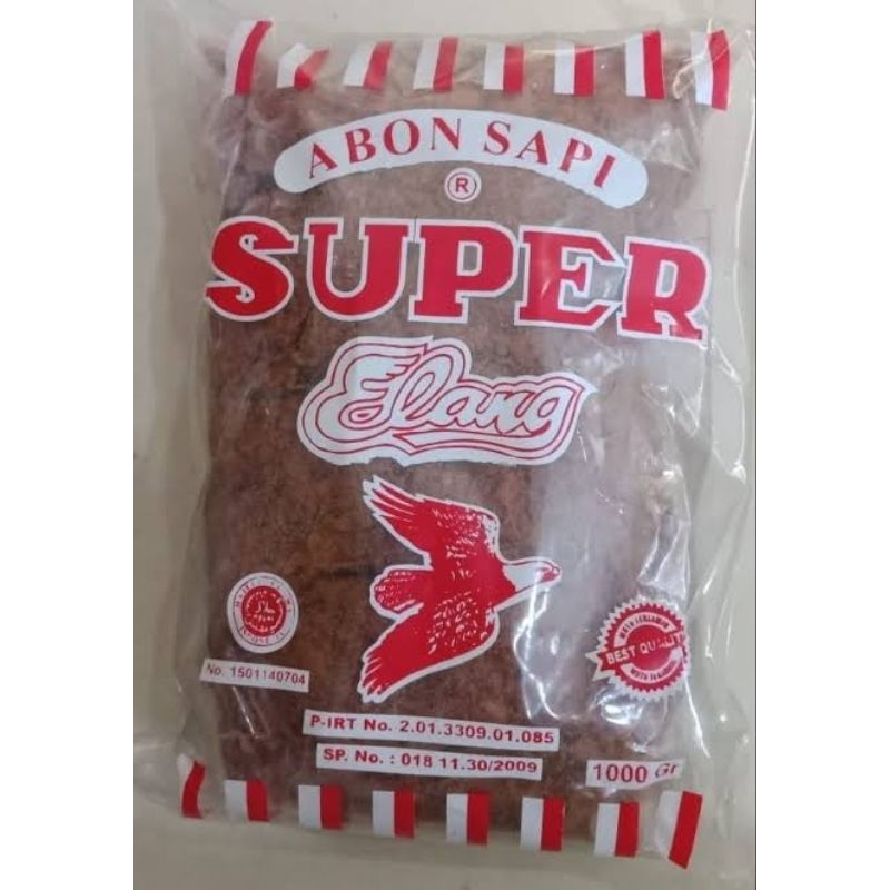 

Abon sapi super cap elang asli boyolali kemasan 1000gr / 1kg