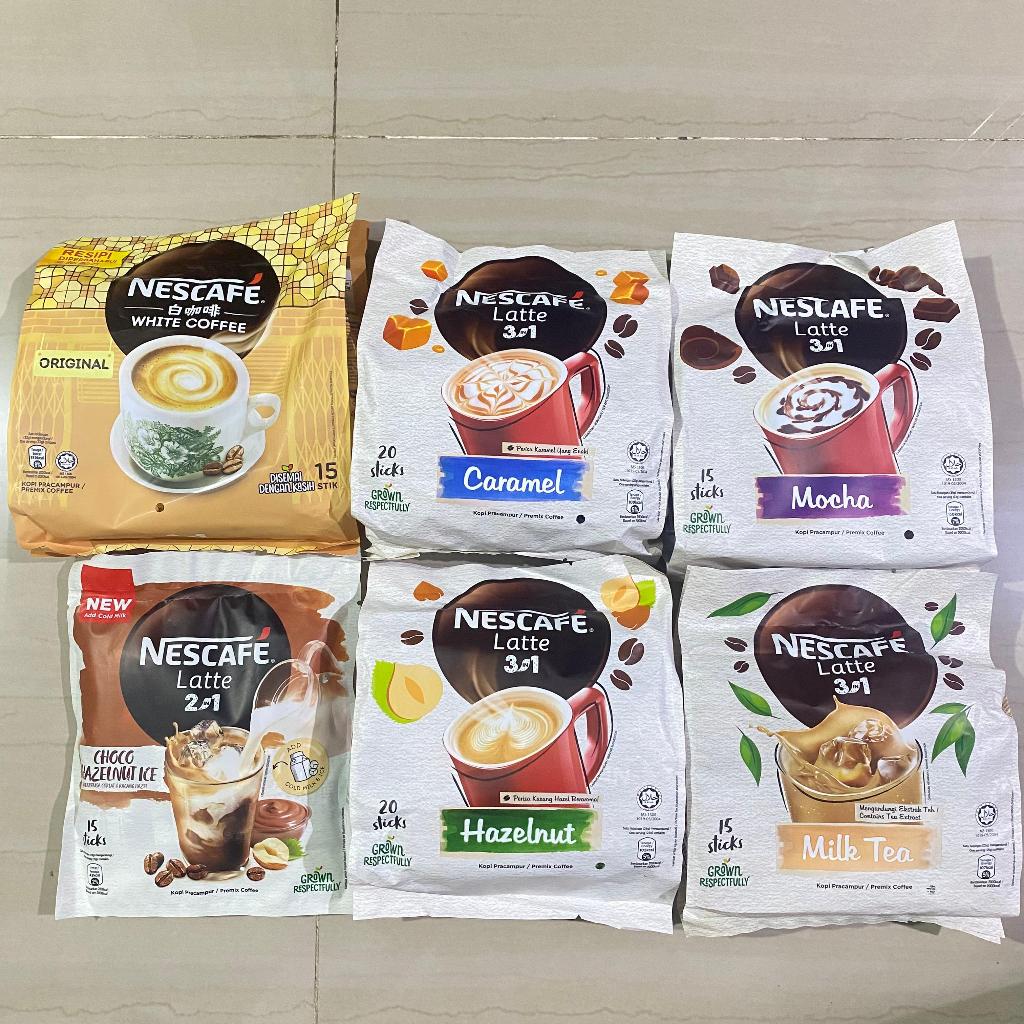 

Nescafe Latte Caramel / Hazelnut / Mocha / Milk Tea Nescafe White Coffee Malaysia