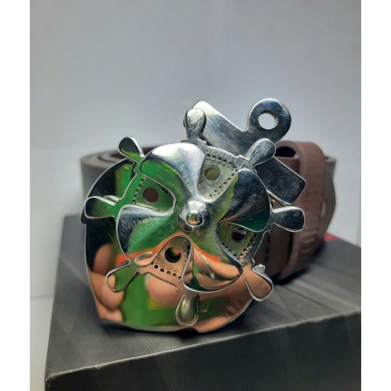 Kepala Gisper Model Antik Marinir - Bahan Stainless - Jangkar Kemudi Propeller - Sabuk Kulit Origina