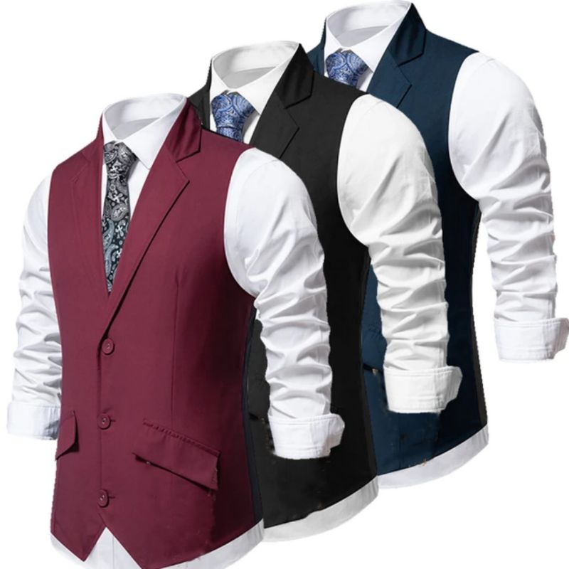 Rompi formal pria/Rompi vest kerah pria,  dalaman blazer ataw jas,