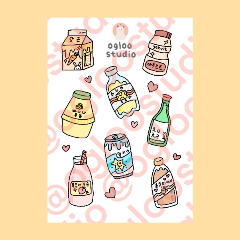 

STICKER AESTHETIC / STIKER ESTETIK / STICKER TUMBLR / STIKER LUCU (MINUMAN KOREA) A-16