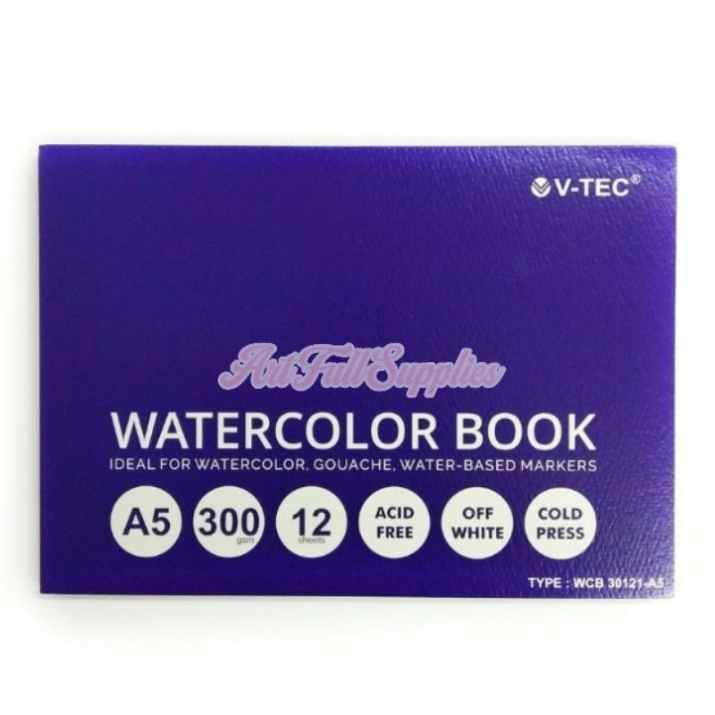 

(real pic!!) watercolor book V-TEC joyko 300 gsm