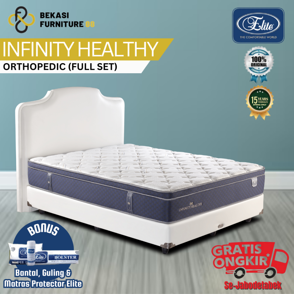 New - Full Set Kasur Elite Springbed Infinity Healthy Orthopedic