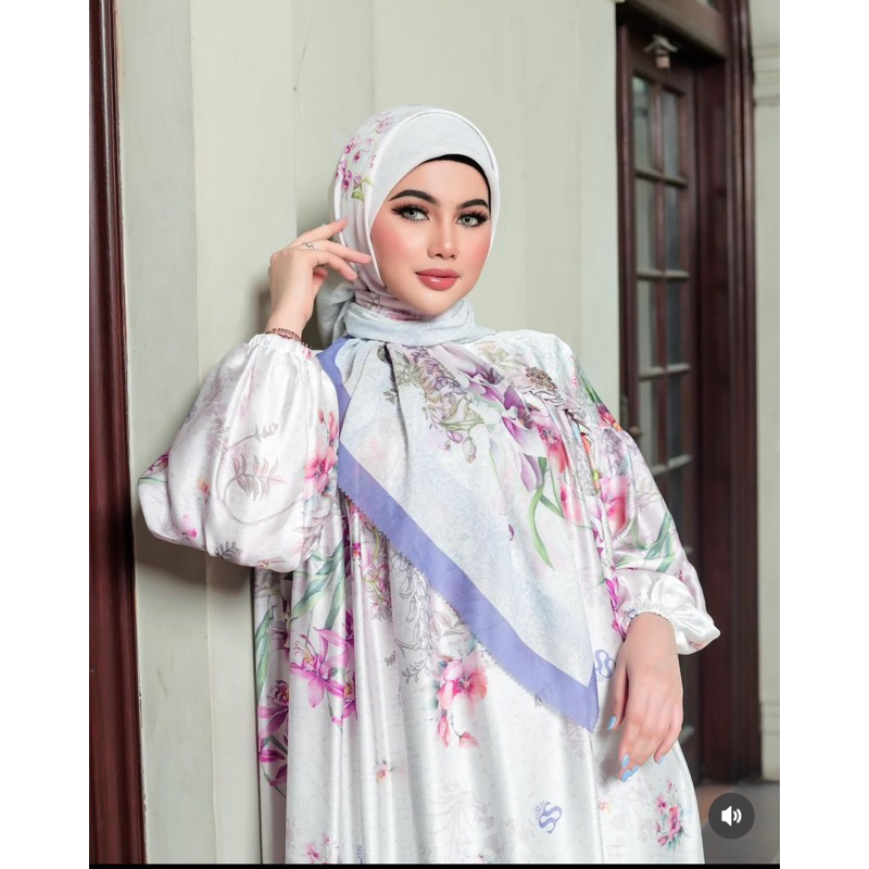 Shellasaukia gamis dubay Printing blossom