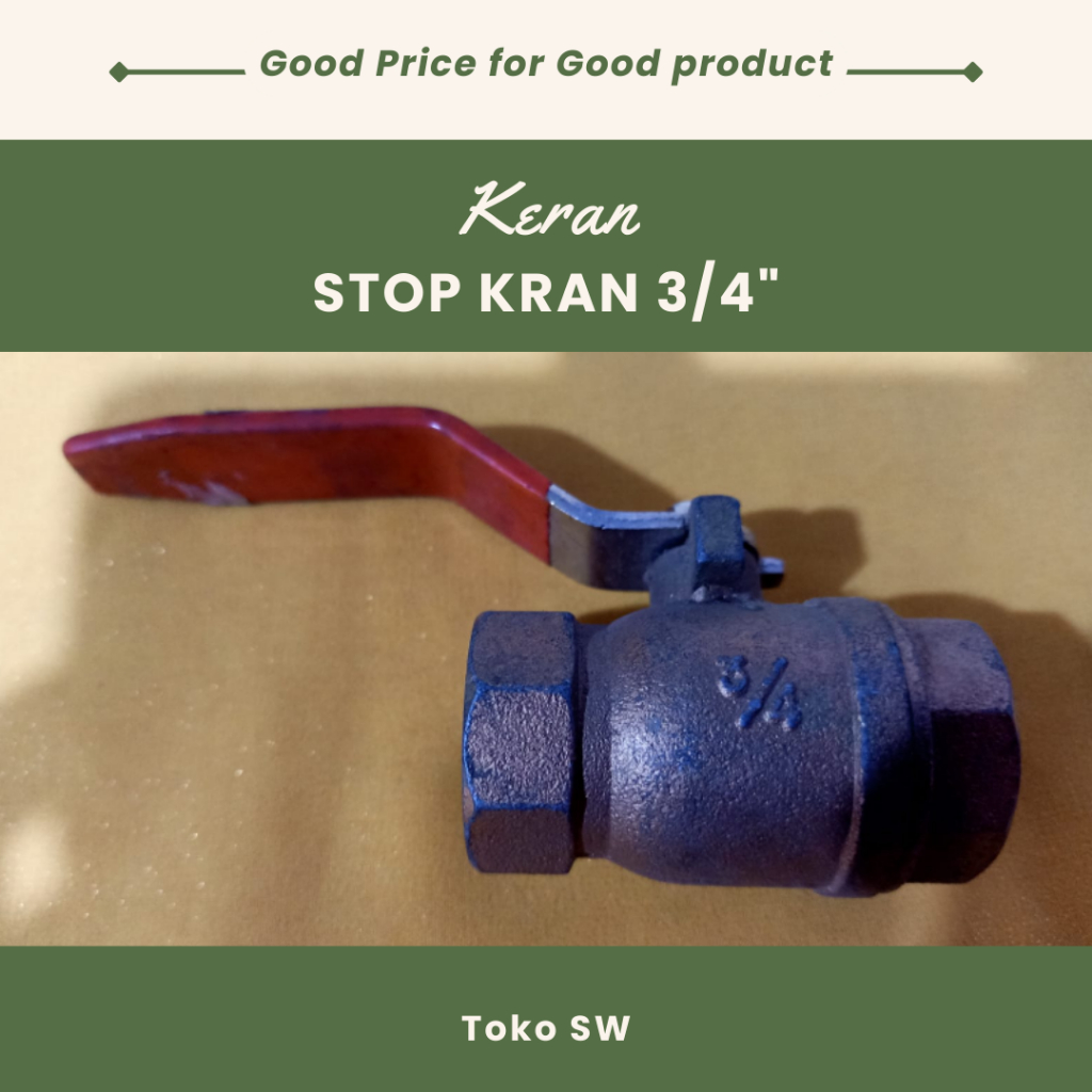 Stop kran 3/4", 1"