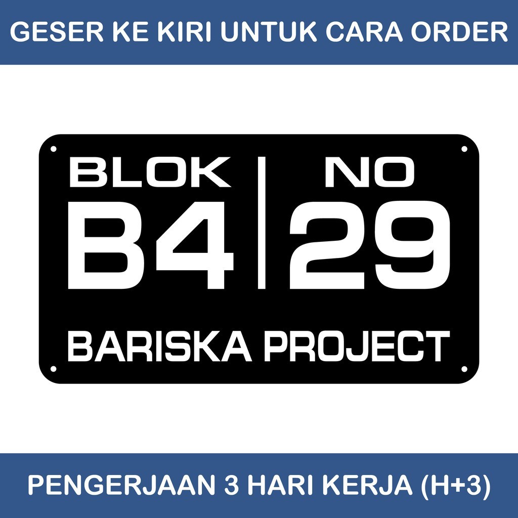 

NOMOR RUMAH ACRYLIC / AKRILIK 30cm x 17cm 3 BARIS LASER CUTTING