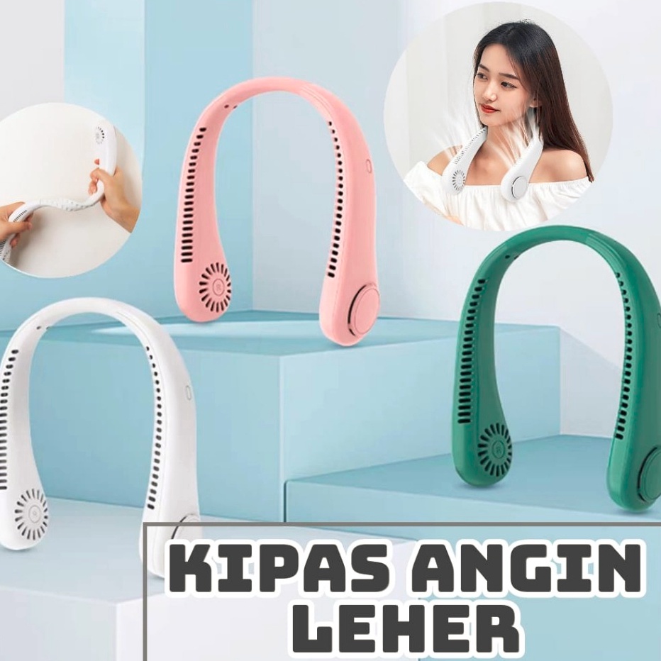 Stok terbatas  Apollo Jakarta  Kipas angin mini isi ulang yang dipasang di leher usb portabel FAN1