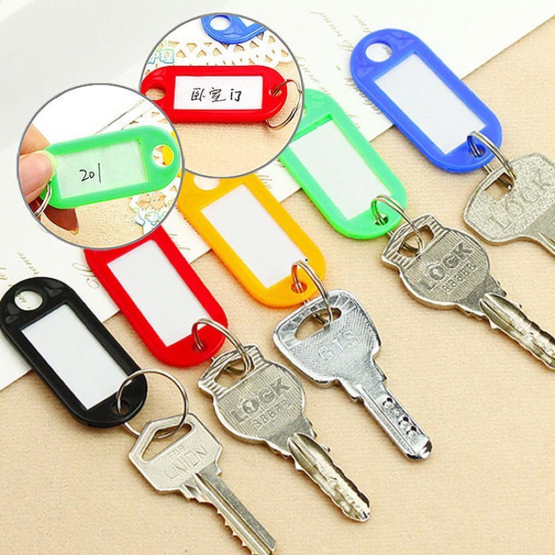 [DWCORNER] Gantungan Kunci Label Tag Gantungan Kuci Label Nama Keychain Ring Name Tag