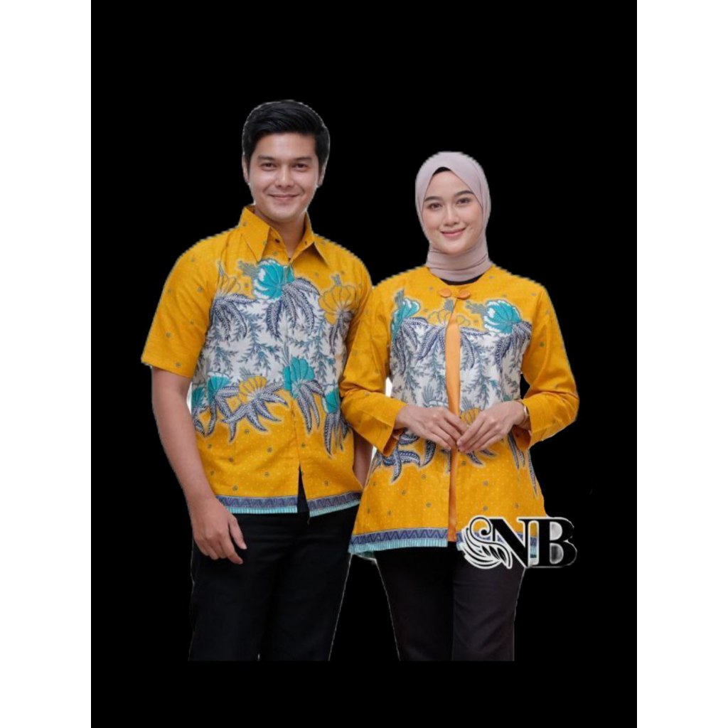 COD BajuBatik Pria Wanita Modern Murah Biasa Kerja Kombinasi Model BOLERO Motif ALISIA