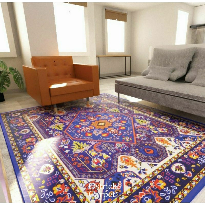 Zaahira_Shop Carpet Ostrich Jumbo Karpet Turkey Ostrich Size 205 240 Cm Karpet Ruang Tamu Sisa