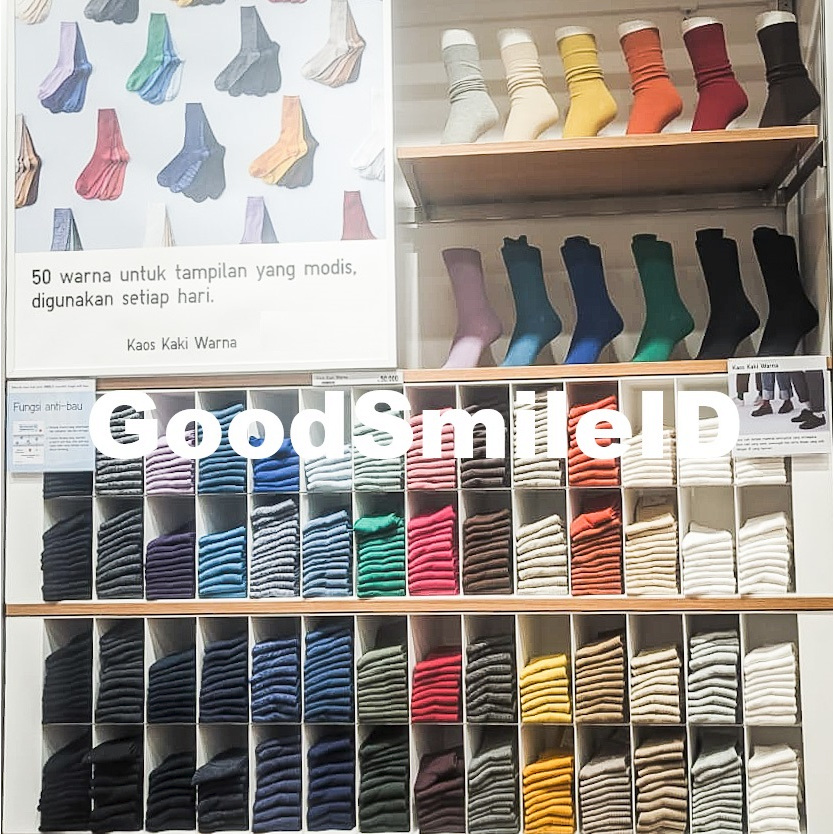 SALE NEW COLOR Kaos Kaki Rib Warna Panjang Polos Katun Socks JASTIP UNIQLO