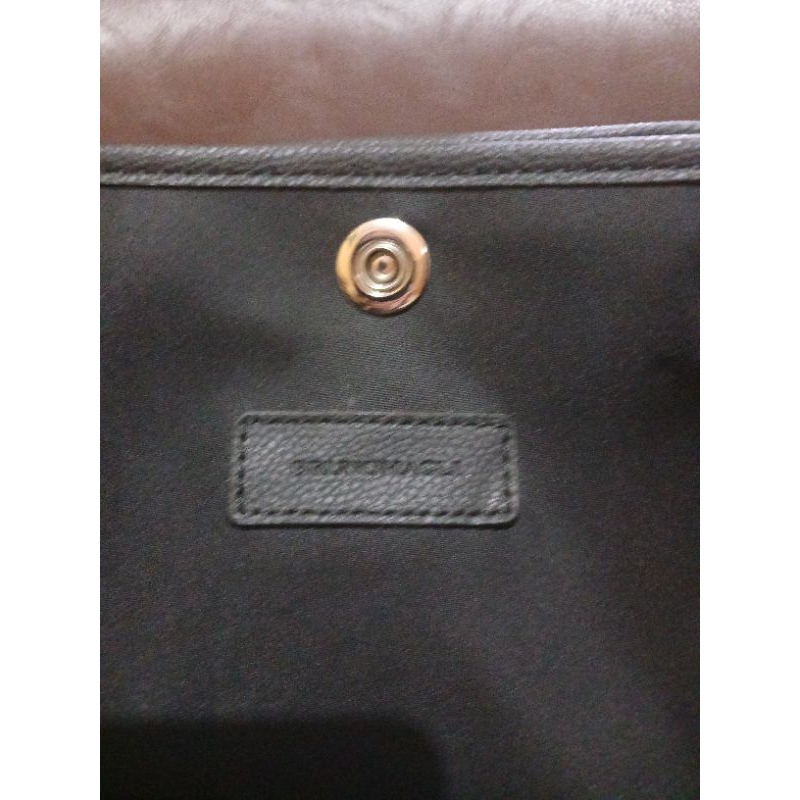 Tas "Bruno Magli" kanvas tebal mix kulit - like new