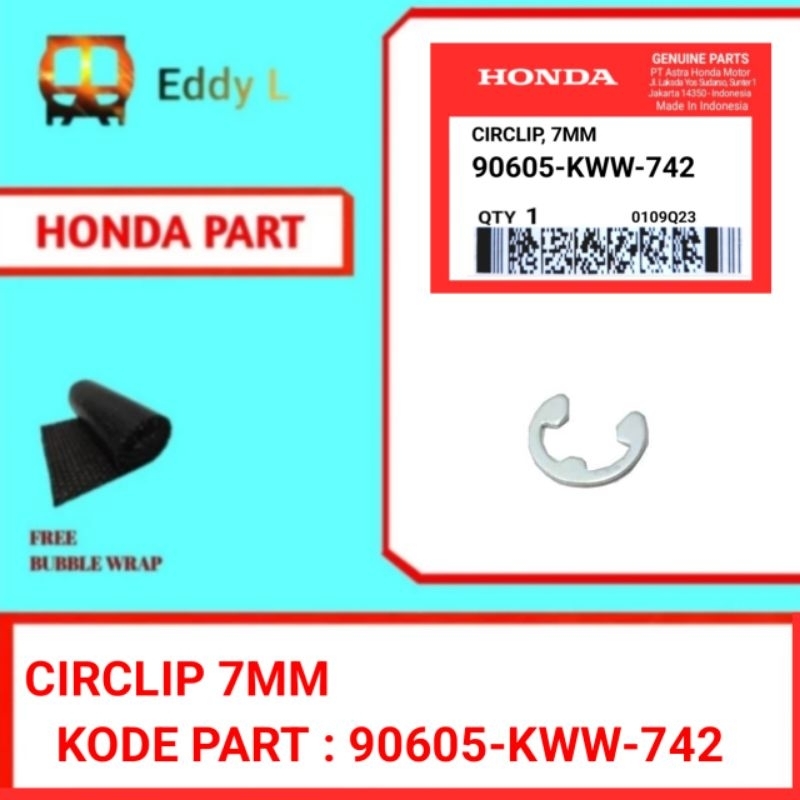 Klip Kampas Ganda/Circlip 7MM PCX|VARIO|ADV|REVO (90605-KWW-742)-AHM
