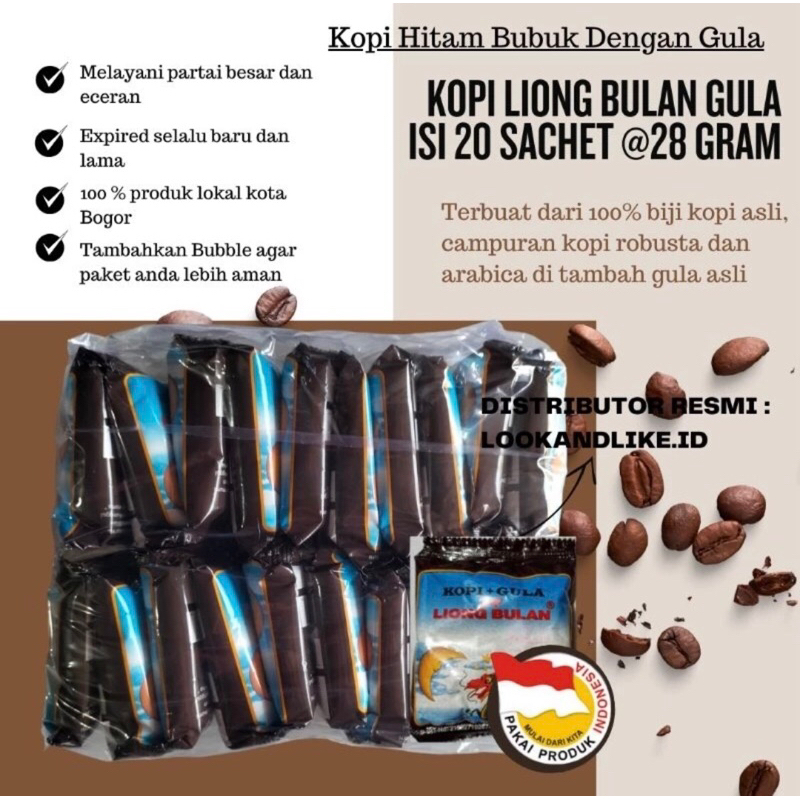 

Kopi Liong Bulan 1pack isi 20pcs