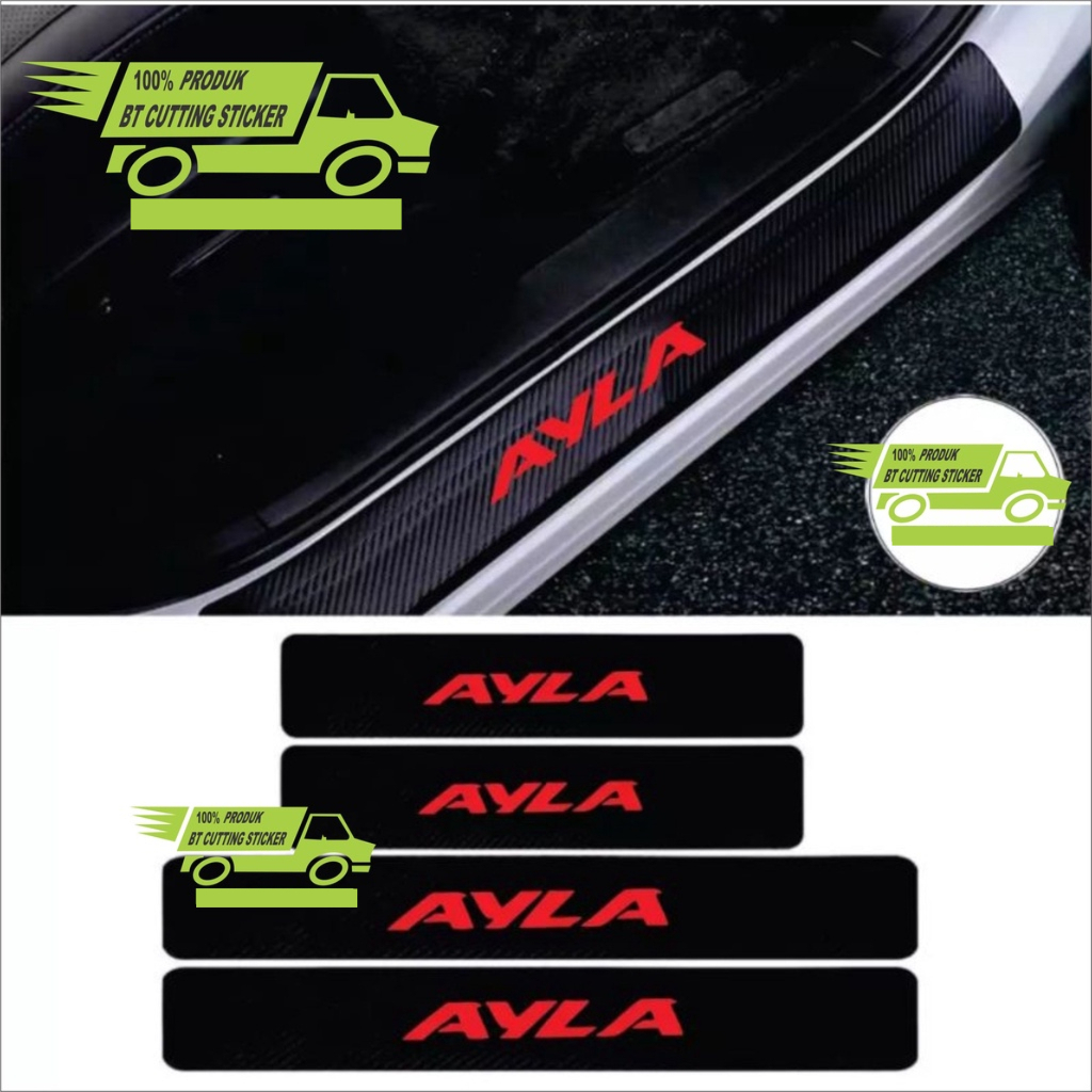 4 pecs stiker carbon 3D stiker pengaman mobil ayla stiker mobil ayla stiker mobil daihatsu ayla stik