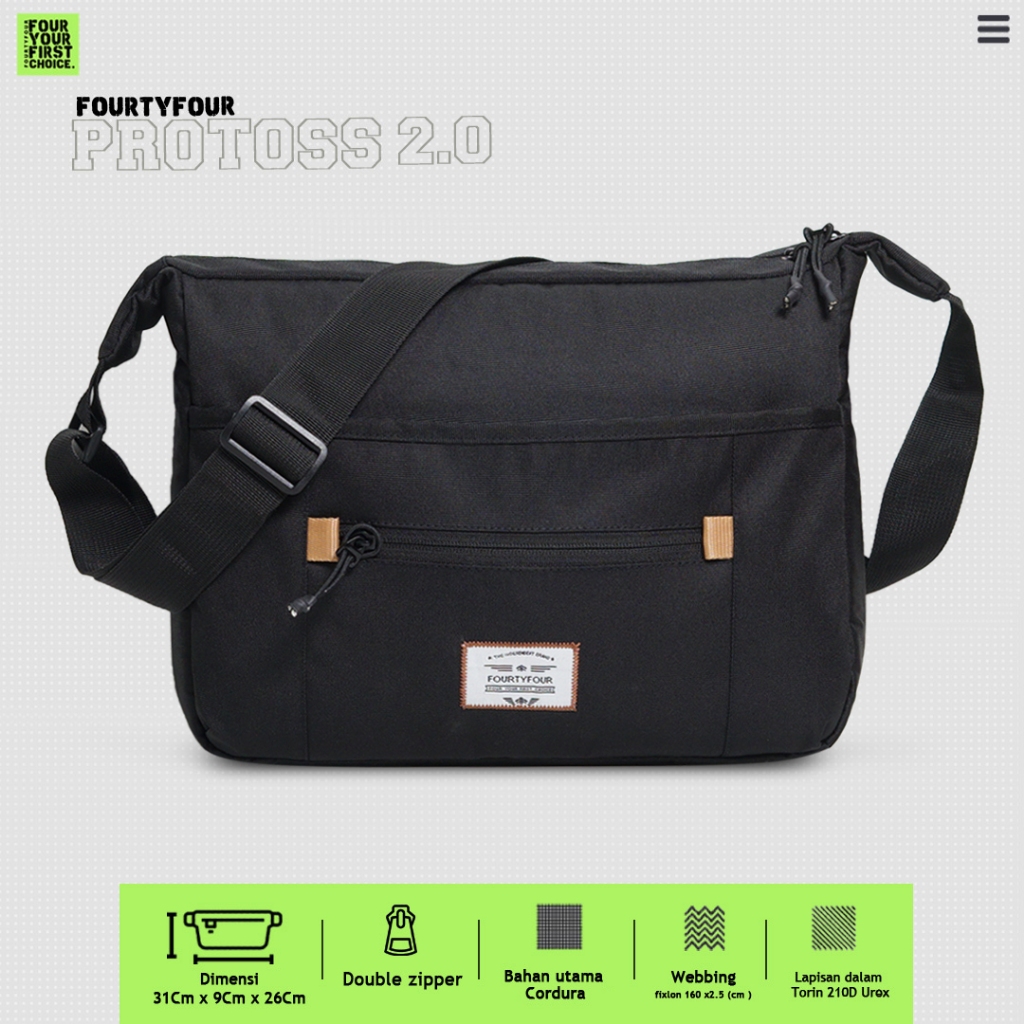 FOURTYFOUR PROTOS - Tas Selempang Pria Premium