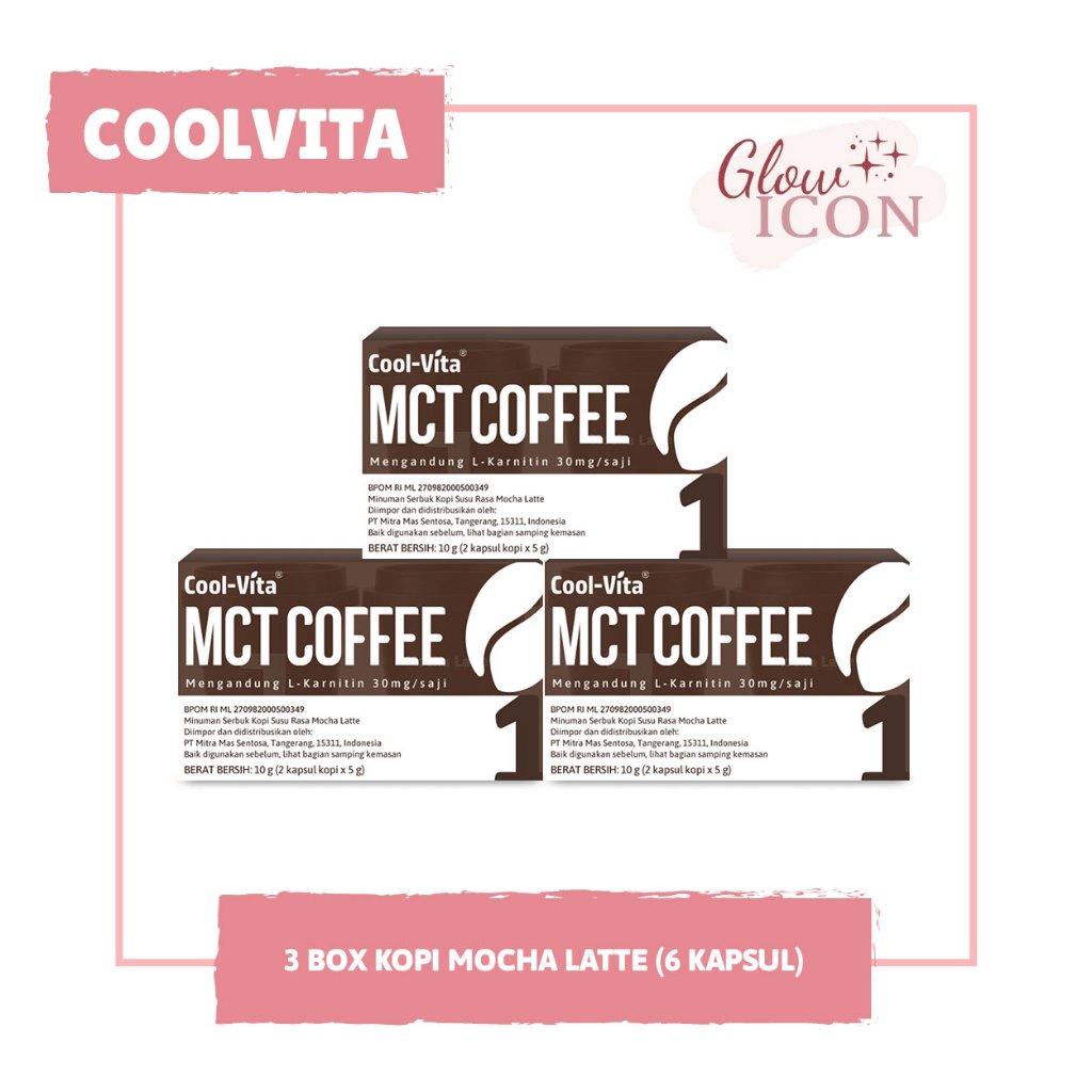 

[3 Box] Coolvita MCT Coffee Capsule Mocha Latte Kopi Pembakar Lemak GI