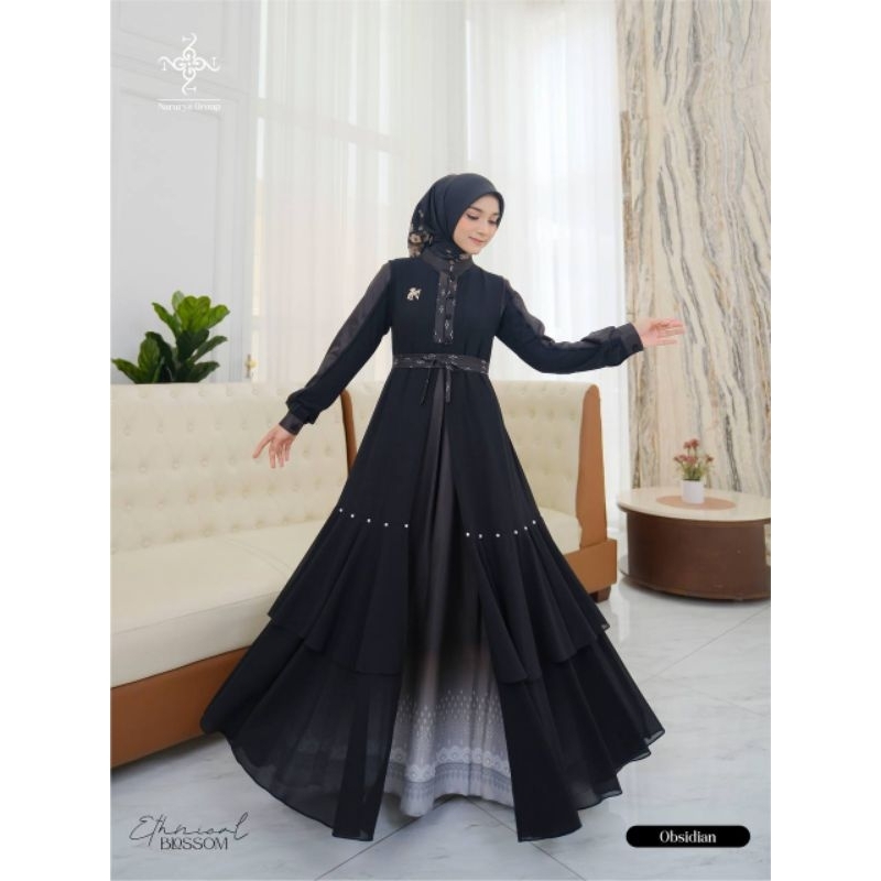(READY STOK) GAMIS ETHNICAL BLOSSOM NARARYA PREMIUM