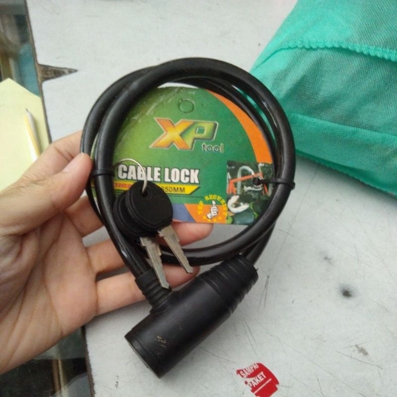 Xp tool cable lock. kunci sepeda. kunci gembok sepeda cable
