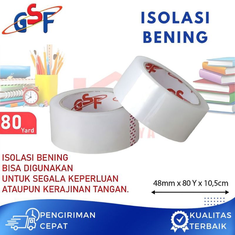 

Isolasi Bening jumbo/Lakban bening/isolasi GSF