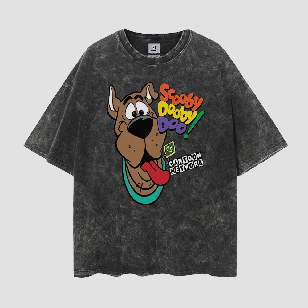 Scooby Cartoon Network Vintage T-shirt Style Oversize Washed Tee
