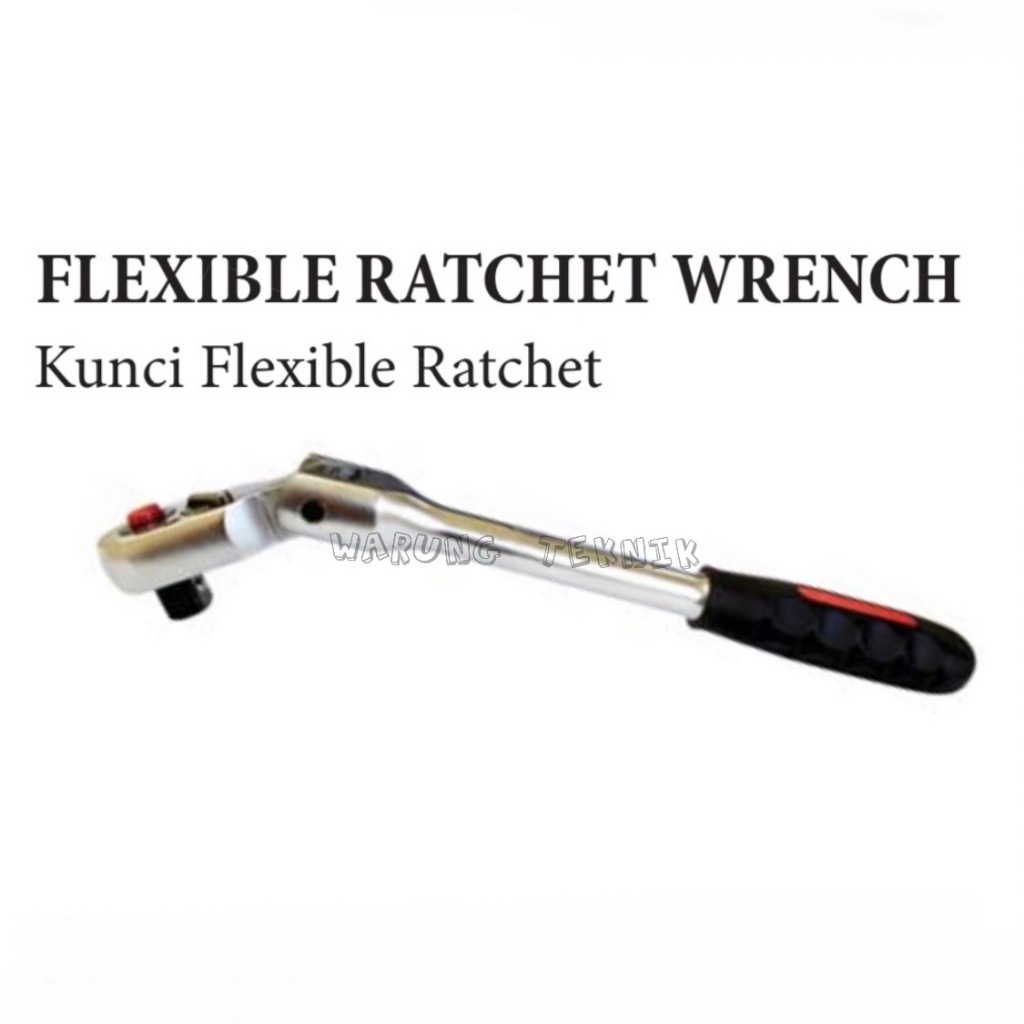 MAXPOWER FLEXIBLE RATCHET HANDLE WRENCH - Gagang Kunci Sok Rachet Fleksibel 3/8" 1/2"