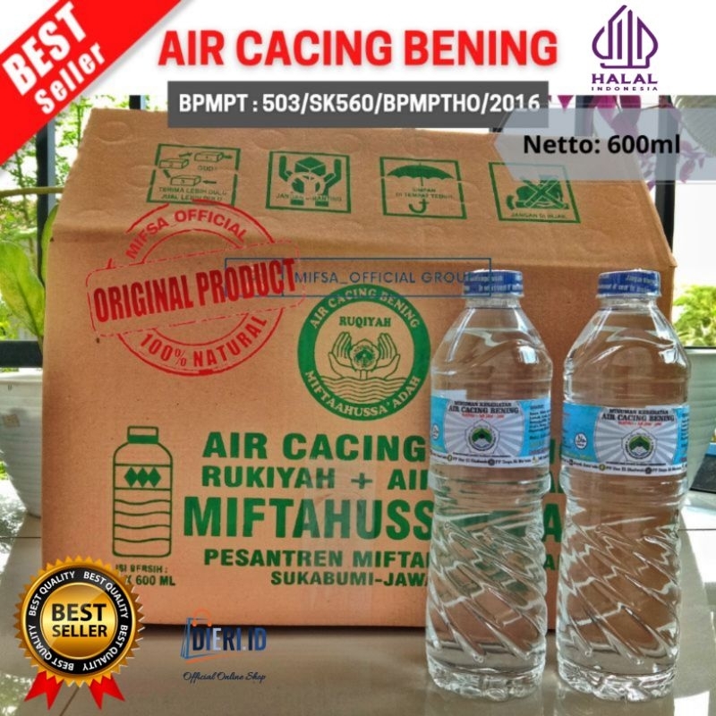 

600ml Asli Air Cacing Bening Ruqyah Air Zam-zam Obat Herbal Typus DBD Demam Penambah Nafsu makan