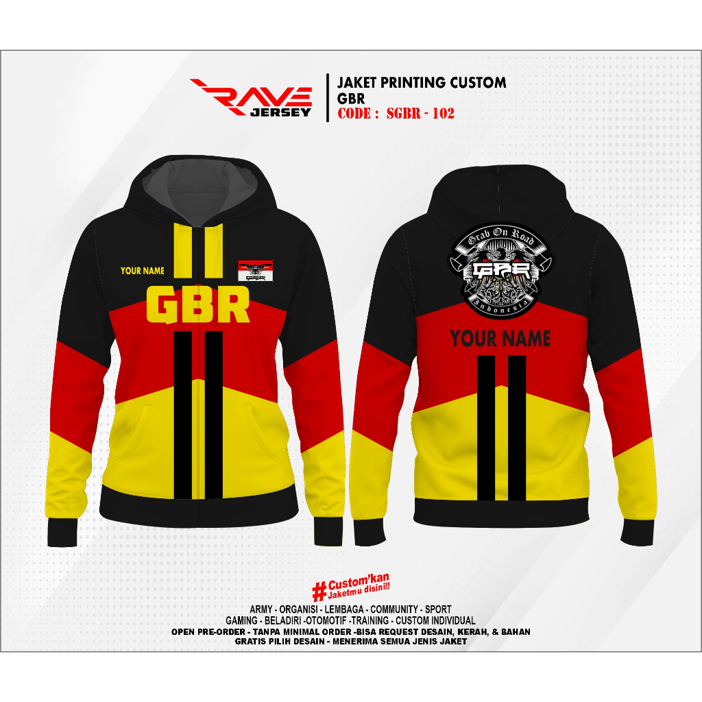 JAKET ORGANISASI GBR FULL PRINTING SUBLIMATION (DESAIN BEBAS)