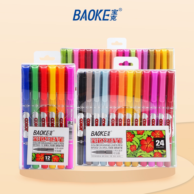 

BAOKE Set Spidol 12/24/36 Warna Spidol Seni Berbasis Minyak MP2932