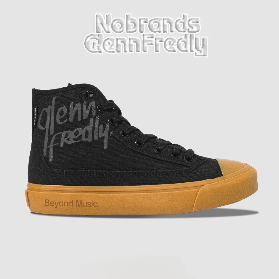 Nobrands x Glenn Fredly All White/Black Gum Sepatu Kolaborasi Original Sneakers pria dan wanita Orig