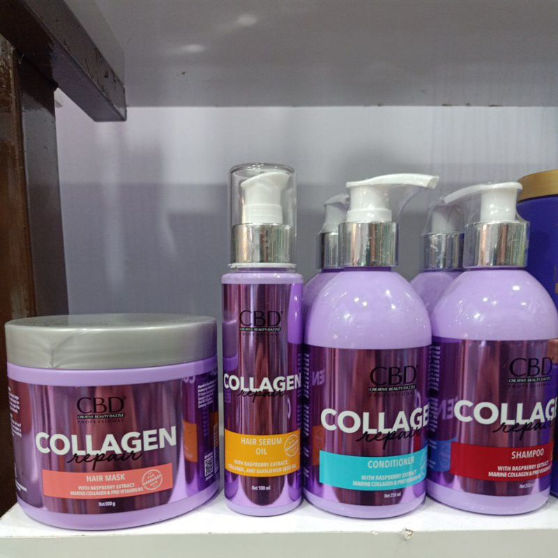 CBD Collagen Repair series / CBD shampoo / CBD Conditioner / CBD Hair Serum / CBD Hair Mask
