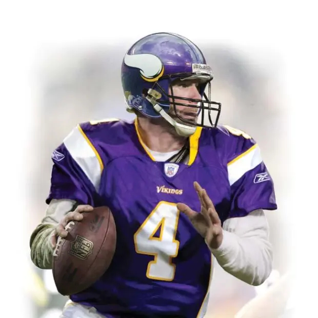 ORIGINAL 100% JERSEY NFL FLAG FOOTBALL BRETT FAVRE VIKINGS REEBOK UNGU