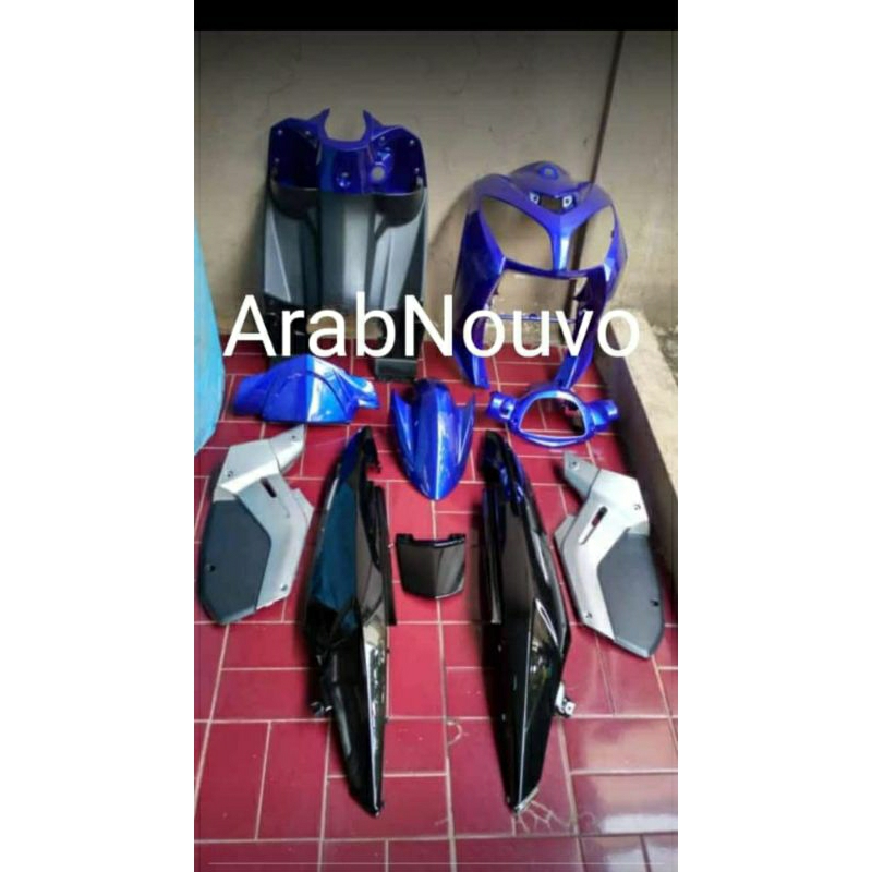 cover body halus nouvo z biru hitam