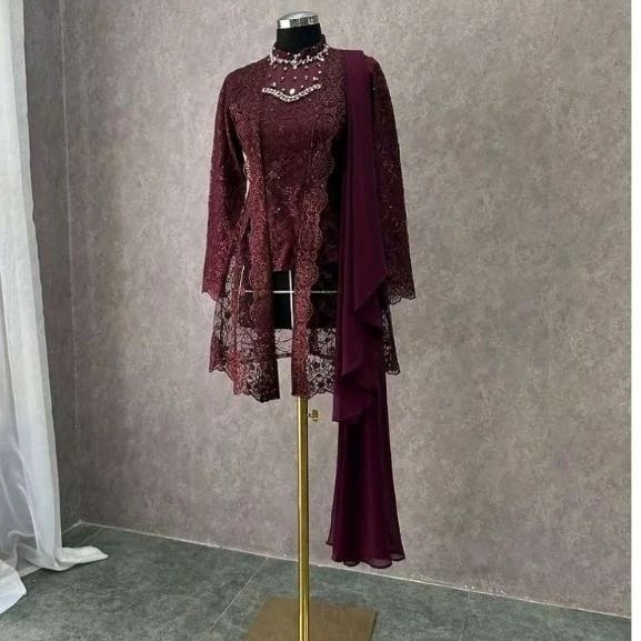 Atasan kebaya payet mutiara / kebaya slendang payet mutiara / kebaya tunangan / kebaya wisuda