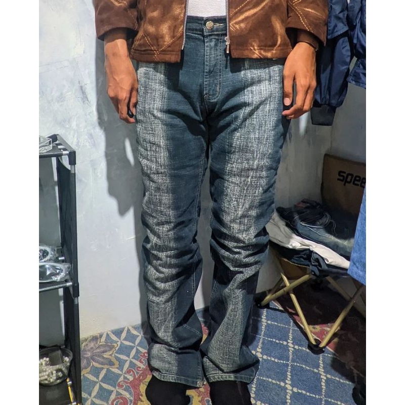 Baggy jeans black white line brand USED JEANS