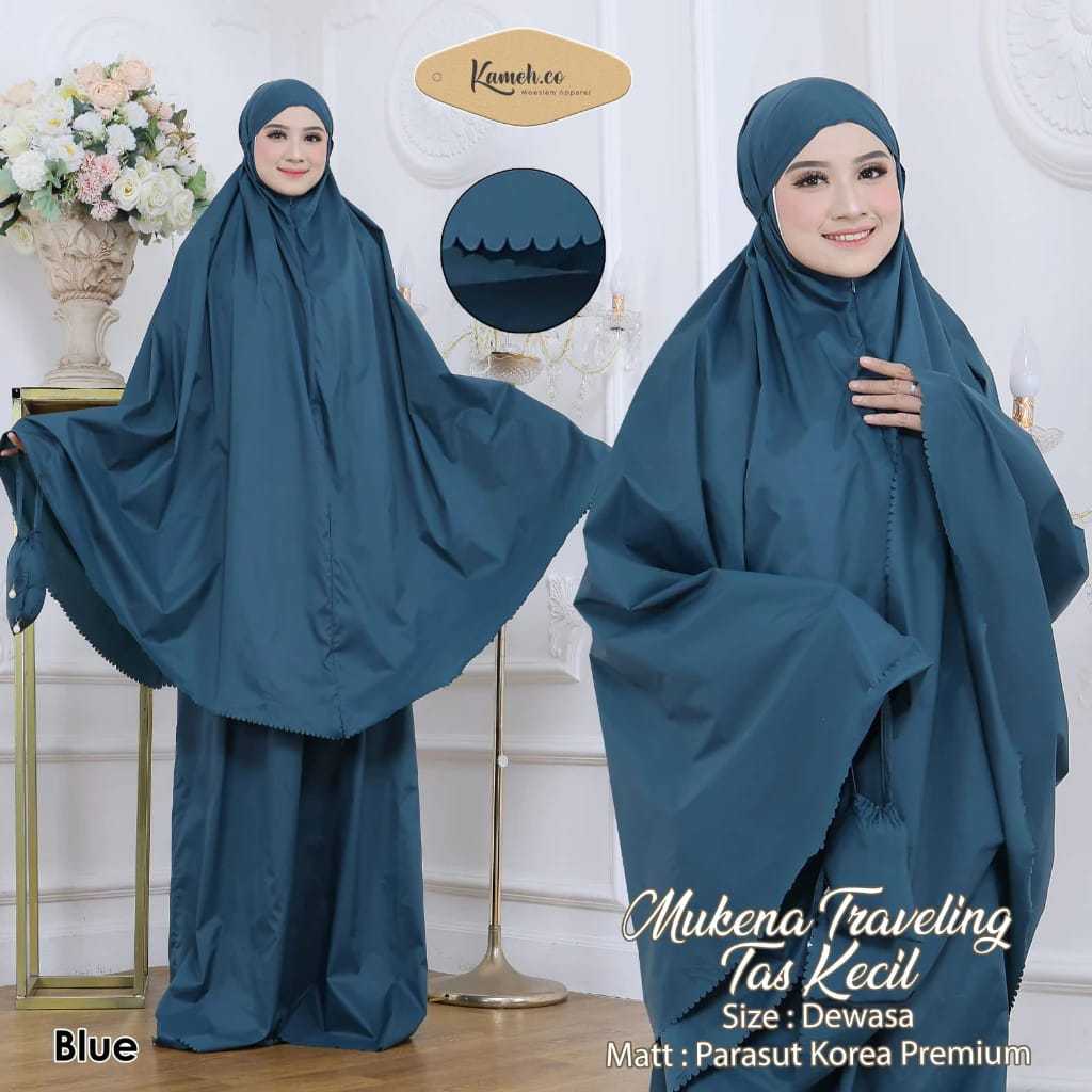 Mukena Mini Travel Terkecil Parasut Premium Korea 2in1 Lato-lato ( Free Sajadah ) | Mukena Travellin