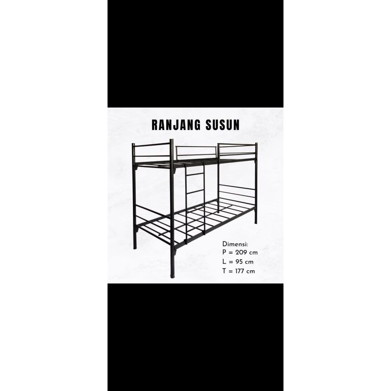 ranjang besi susun 90x200