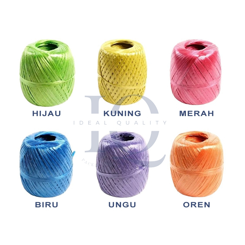 

Tali Rafia Super Merek Lonceng Warna Merah/Biru/Kuning/Hijau/Ungu/Oren